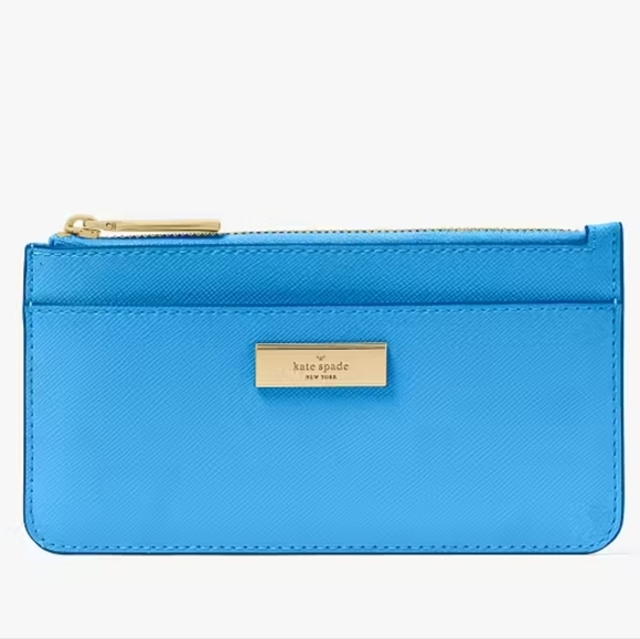 Kate Spade Kenzie Limited Edition Large Slim Card Holder, Tide Pool, NWT - Picture 1 of 2